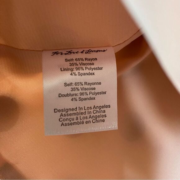 For Love and Lemons Ruched Pink Crop Top Polka Dot Size S - Picture 6 of 8